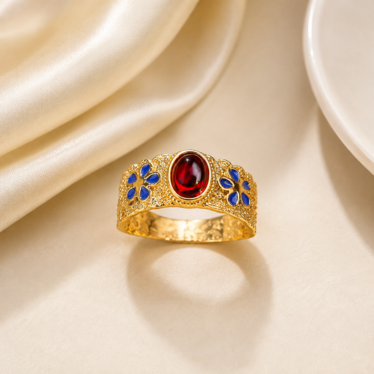 Wide Enamel Ring