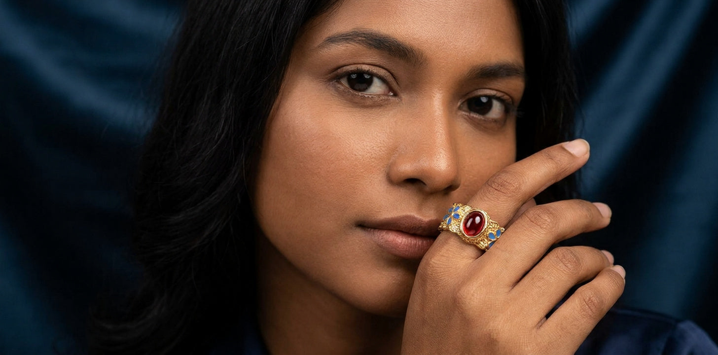 Wide Enamel Ring